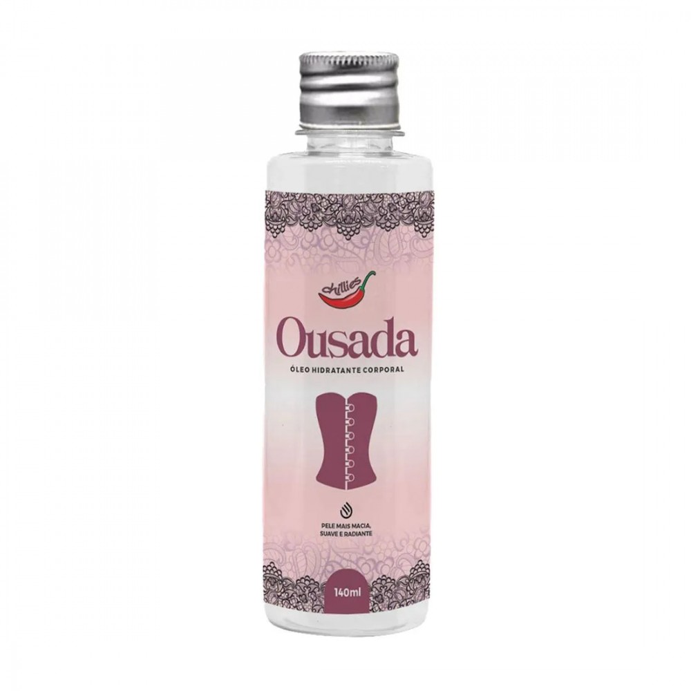 OLEO PARA MASSAGEM CORPORAL 140ML Os Óleos Corporais ❝ Ousada ❞ e ❝ Atraction ❞ da Chillies, são deliciosos Óleos para Massagem, capazes de despertar um delicioso aroma afrodisíaco, que intensifica ainda mais a ATRAÇÃO e CONEXÃO, especialmente no momento OLEO PARA MASSAGEM CORPORAL 140ML