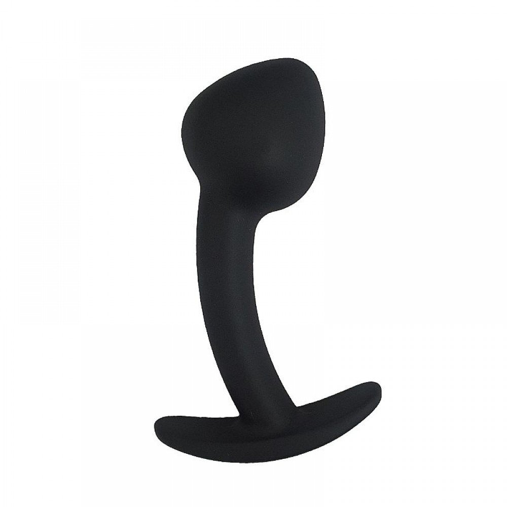 PLUG ANAL CURVADO EM SILICONE 7459 Plug anal feito de um material macio e consistente com base que facilita o manuseio. PLUG ANAL CURVADO EM SILICONE 7459