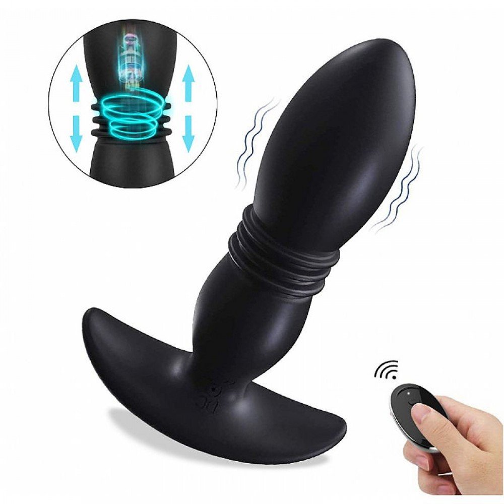 PLUG ANAL COM VIBRADOR E VAI E VEM 7833 Plug Anal com Vibrador, ideal para as pessoas que já fazem uso de plug anal, mas também pode ser uso por uma pessoa que nunca usou. PLUG ANAL COM VIBRADOR E VAI E VEM 7833