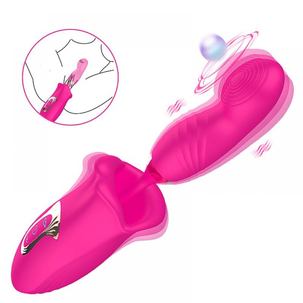 BOCA VIBRADOR DE PONTO G E CLITORIS COM DEDILHAR