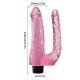 PROTESE DUPLA COM VIBRO 22 X 5CM 8219 Prótese realística Duplo em forma de pênis, confeccionado em silicone possui glande definida, textura de veias, para penetrações em ângulo reto. PROTESE DUPLA COM VIBRO 22 X 5CM 8219