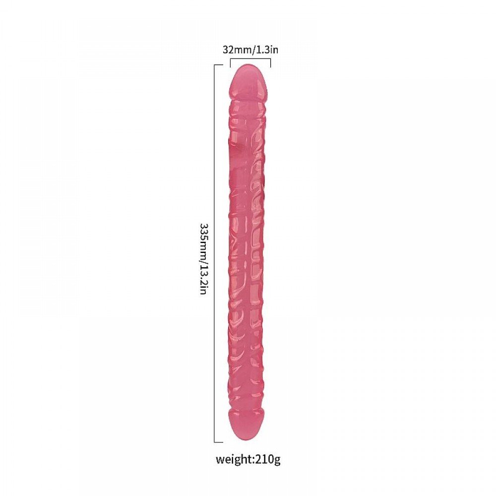 PENIS DUPLO 8223 Pênis Duplo - 33,5 x 3,2 - SIPrótese realística em forma de pênis, confeccionado em silicone possui glande definida, textura de veias, para penetrações em ângulo reto. PENIS DUPLO 8223