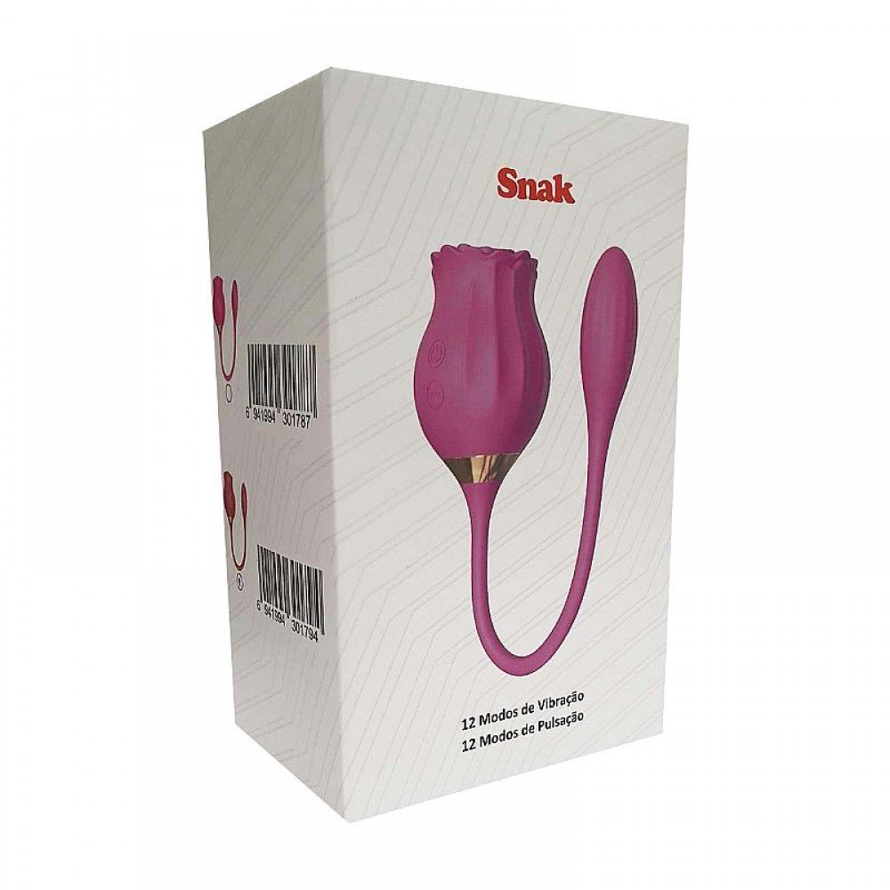 VIBRADOR ROSA PONTO G E CLITORIS COM PULSAÇÃO SNAK 8285 Snak - 12 Modos de pulsação e 12 Modos de vibração do bullet. VIBRADOR ROSA PONTO G E CLITORIS COM PULSAÇÃO SNAK 8285