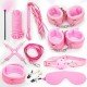 KIT SADO BONDAGE EROTICO COM 11 PECAS 8307 kit sado composto Com forro interno - Produtos, mordaça, venda, coleira com guia, chicote, algema e tornozeleira ecorda em algodão, Pluma, prendedor de mamilos. KIT SADO BONDAGE EROTICO COM 11 PECAS 8307