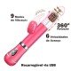 ROTATIVO RECAREGAVEL COM VAI E VEM 8431 Vibrador Rotativo, feito em material macio e de fácil limpeza. ROTATIVO RECAREGAVEL COM VAI E VEM 8431