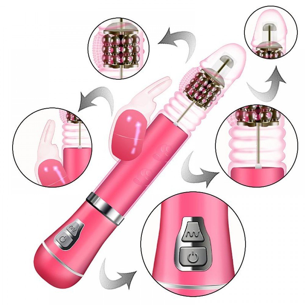 ROTATIVO RECAREGAVEL COM VAI E VEM 8431 Vibrador Rotativo, feito em material macio e de fácil limpeza. ROTATIVO RECAREGAVEL COM VAI E VEM 8431