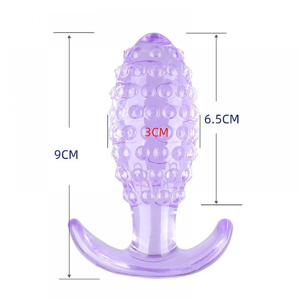 PLUG ANAL EM SILICONE COM TEXTURA DE BOLINHA 8451 Plug anal feito de um material macio e consistente com base que facilita o manuseio. PLUG ANAL EM SILICONE COM TEXTURA DE BOLINHA 8451