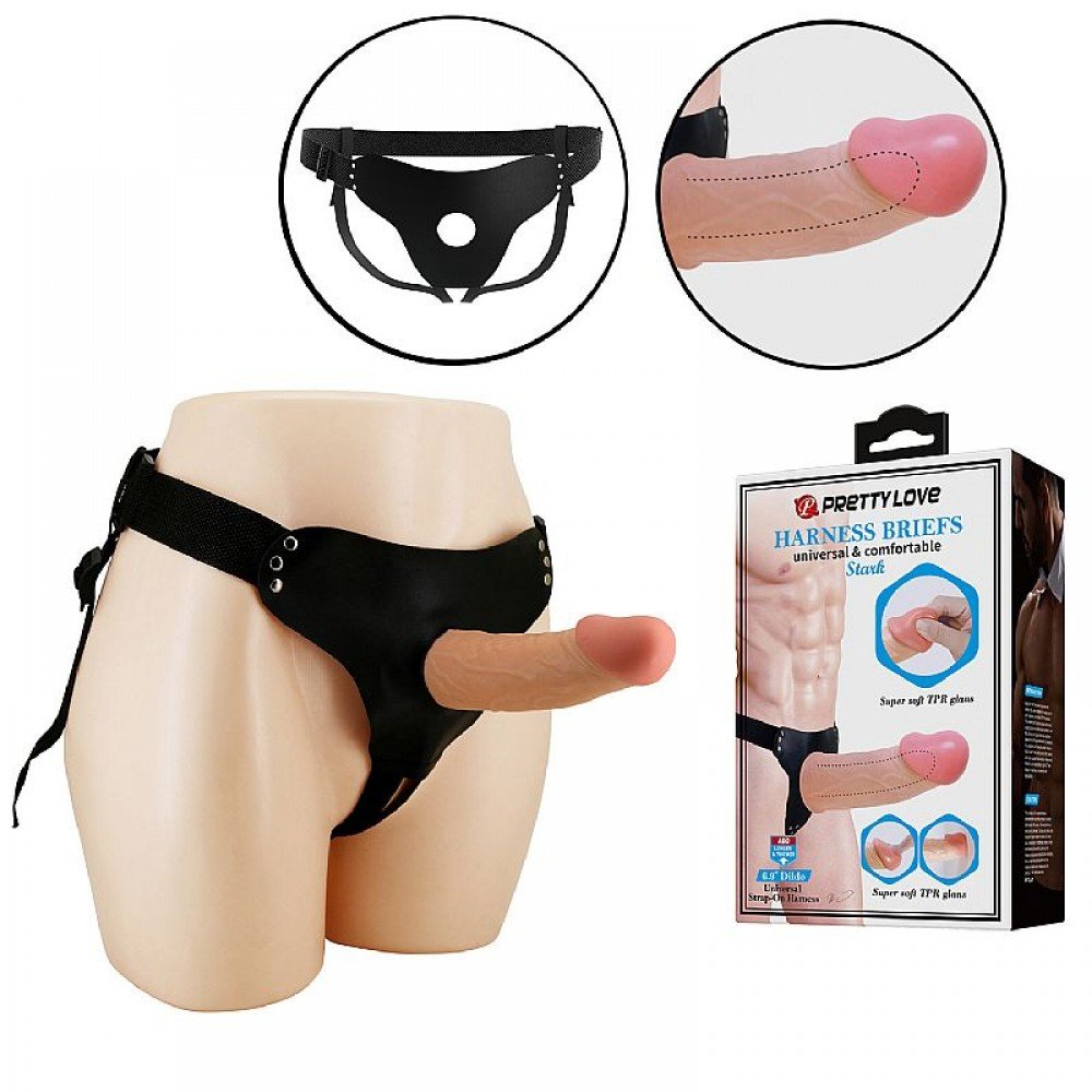 CAPA PENIANA COM CINTA STARK 8532 Cinta para prótese realística com ventosa - cinta com alça elástica que se adapta a qualquer grossura de perna e quadril. CAPA PENIANA COM CINTA STARK 8532