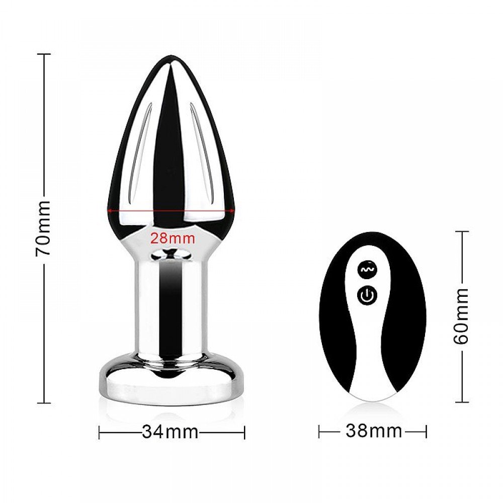 PLUG EM ACO COM VIBRO E CONTROLE 8641 Plug Anal com vibro - Utiliza vibração como forma de estímulo, fazendo você sentir novas sensações. PLUG EM ACO COM VIBRO E CONTROLE 8641