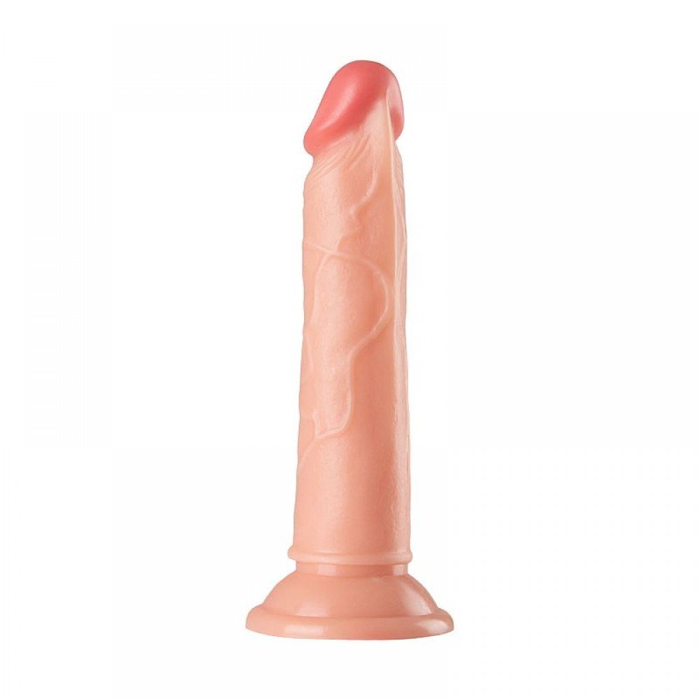 PENIS REALISTICO COM VENTOSA 8236 Prótese realística em formato de pênis confeccionado em TPE possui glande definida,textura de veias, com ventosa para penetrações em ângulo reto. PENIS REALISTICO COM VENTOSA 8236