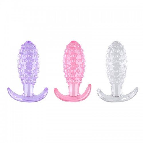 PLUG ANAL EM SILICONE COM TEXTURA DE BOLINHA 8451