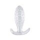PLUG ANAL EM SILICONE COM TEXTURA DE BOLINHA 8452 Plug anal feito de um material macio e consistente com base que facilita o manuseio. PLUG ANAL EM SILICONE COM TEXTURA DE BOLINHA 8452