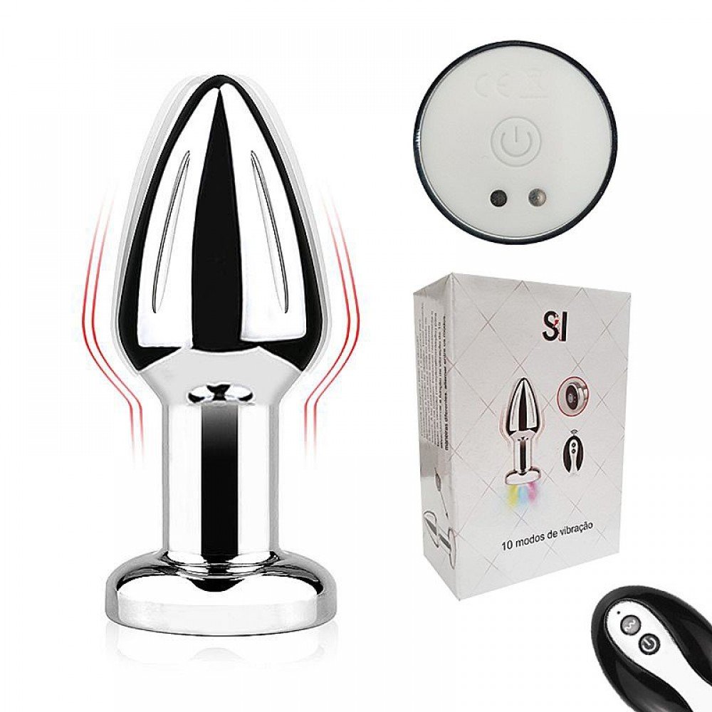 PLUG EM ACO COM VIBRO E CONTROLE 8641 Plug Anal com vibro - Utiliza vibração como forma de estímulo, fazendo você sentir novas sensações. PLUG EM ACO COM VIBRO E CONTROLE 8641