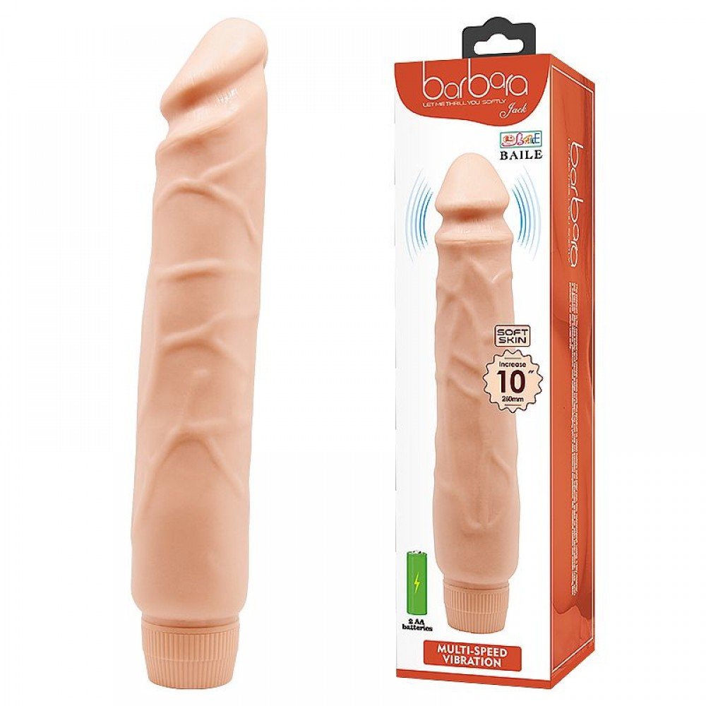 PROTESE COM VIBRO JACK 6983 Prótese com Vibrador - Jack - BaileVibrador Dildo Realístico em formato de pênis com glande definida e textura de veias salientes ao longo do corpo, material macio que se assemelha a pele humana. PROTESE COM VIBRO JACK 6983