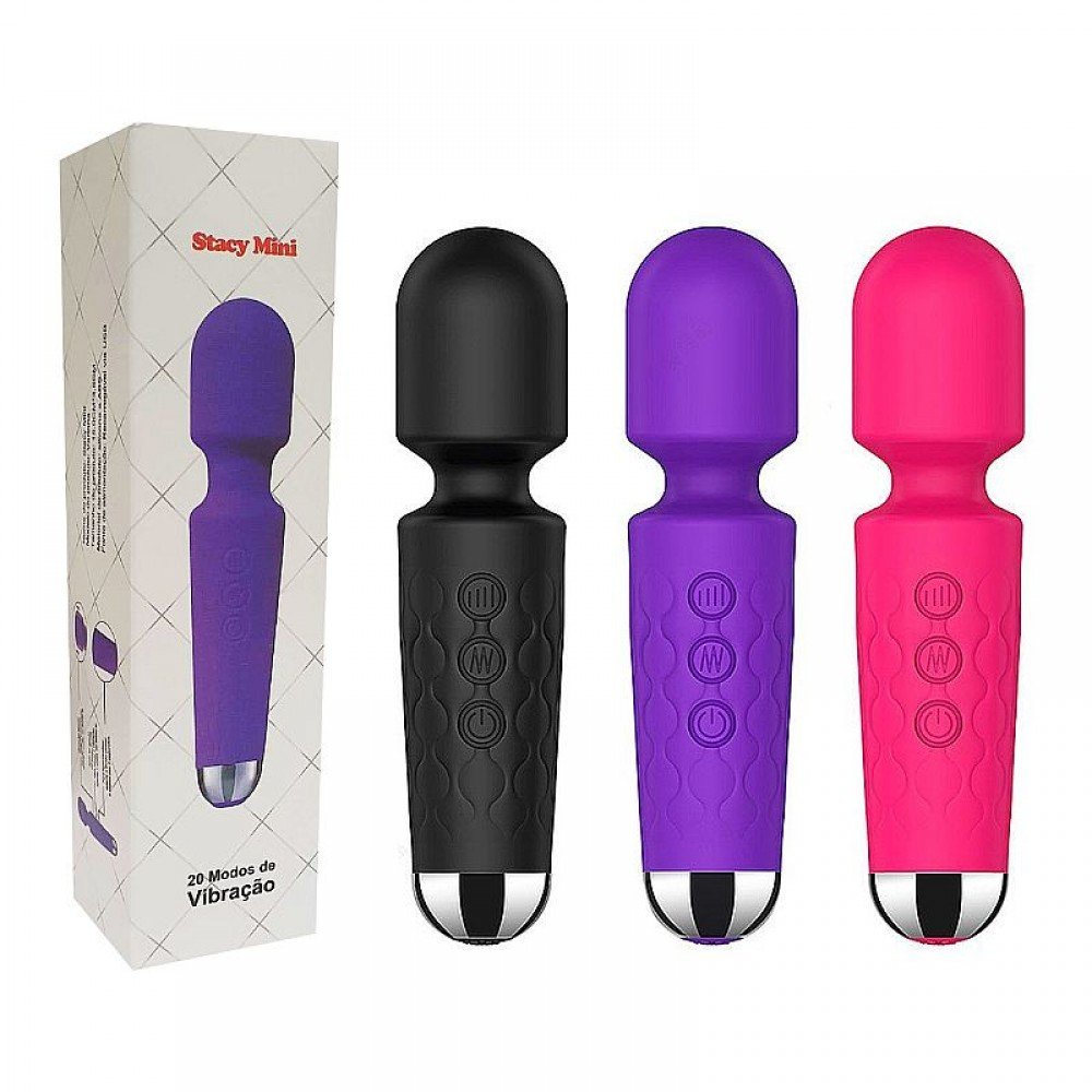 VARINHA MAGICA STACY MINI 8316 Vibrador tipo varinha mágica. VARINHA MAGICA STACY MINI 8316
