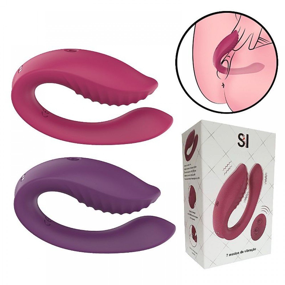 VIBRADOR DE CASAL COM CONTROLE 8482 Vibrador de Casal Estimula clitóris e ponto G com 2 motores. VIBRADOR DE CASAL COM CONTROLE 8482