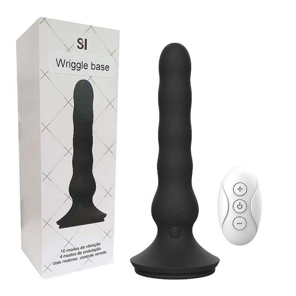VIBRADOR PONTO G COM CONTROLE SEM FIO WRIGGLE 8360 Vibrador de Ponto G - Produto possui 10 Modos de vibração, 4 modos de ondulação. VIBRADOR PONTO G COM CONTROLE SEM FIO WRIGGLE 8360