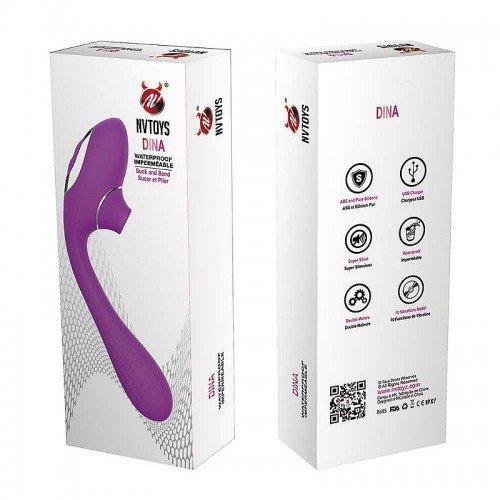 VIBRADOR PONTO G E CLITORIS COM PULSAÇÃO DINA 