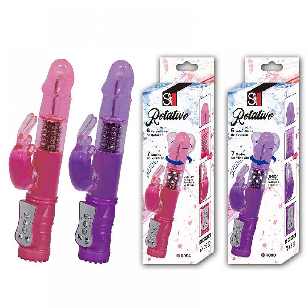 VIBRADOR ROTATIVO JACK RABBIT Vibrador rotativo com plug lateral. VIBRADOR ROTATIVO JACK RABBIT