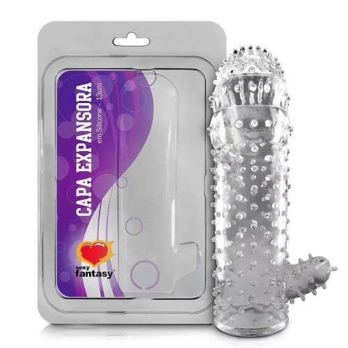 CAPA PENIANA COM ESTIMULADOR 13CM SEXY FANTASY 705