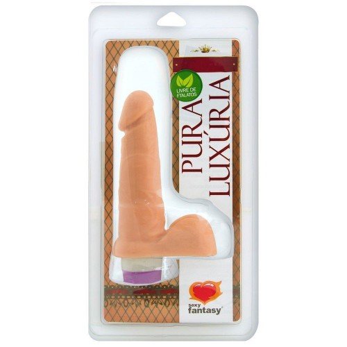 PRÓTESE VIBRADOR INTERNO COM ESCROTO 14 X 4CM PC026