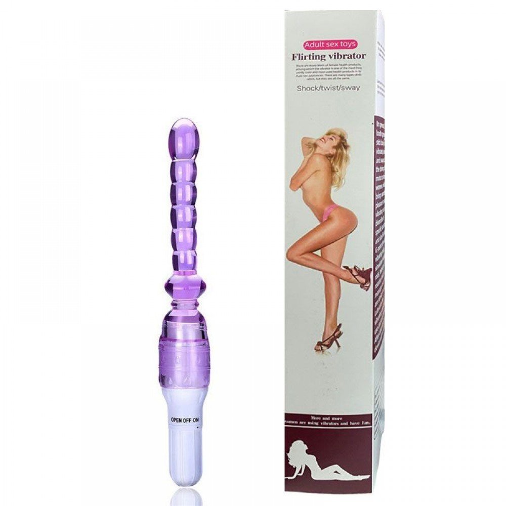 VIBRADOR EM JELLY 5104 Estimulador anal e vaginal com textura anelar. VIBRADOR EM JELLY 5104