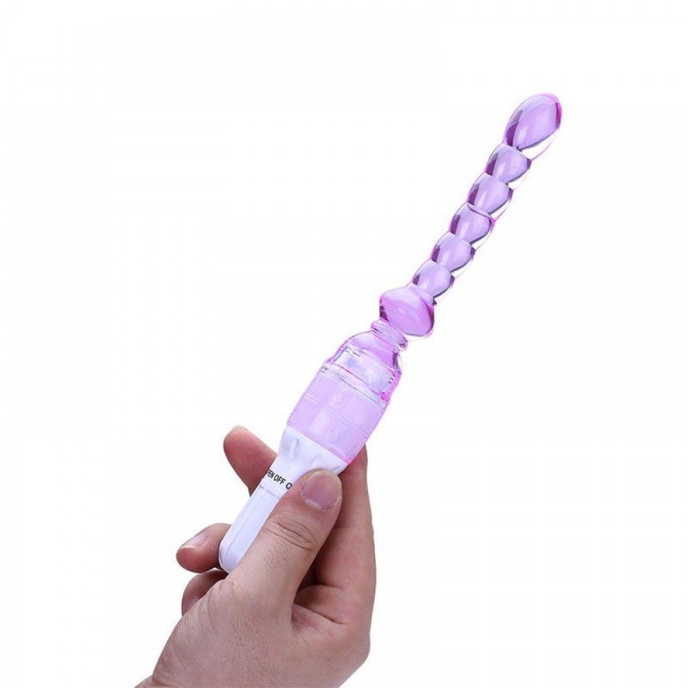 VIBRADOR EM JELLY 5104 Estimulador anal e vaginal com textura anelar. VIBRADOR EM JELLY 5104