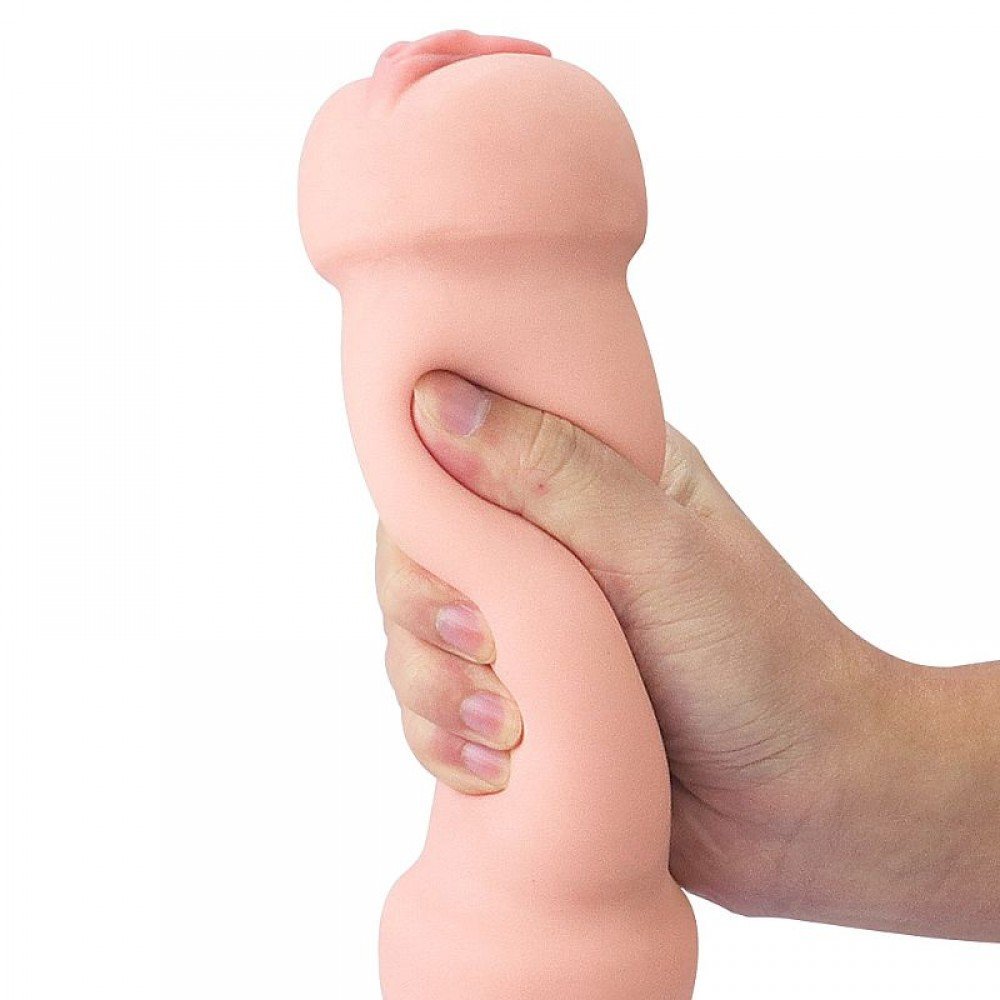 MASTURBADOR LANTERNA - VAGINA E BOCA EM CYBERSKIN Masturbador duplo Boca e vaginal em formato de halteres, confeccionado em TPR. MASTURBADOR LANTERNA - VAGINA E BOCA EM CYBERSKIN