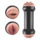 MASTURBADOR LANTERNA - VAGINA E BOCA EM CYBERSKIN Masturbador duplo Boca e vaginal em formato de halteres, confeccionado em TPR. MASTURBADOR LANTERNA - VAGINA E BOCA EM CYBERSKIN