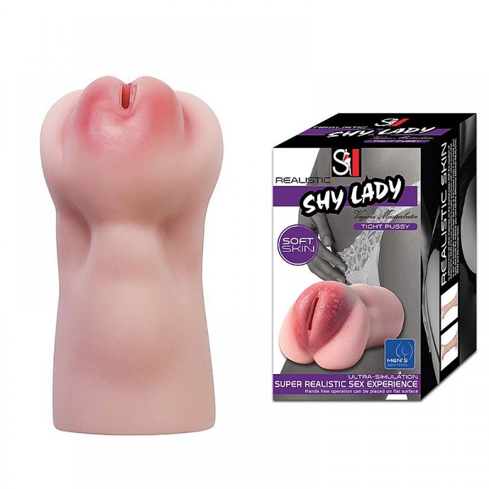 MASTURBADOR VAGINA - SHY LADY Masturbador Masculino Cyberskin em formato de lanterna com Vagina com textura na sua parte interna para maior estimulação durante o uso, Resistente à água. MASTURBADOR VAGINA - SHY LADY