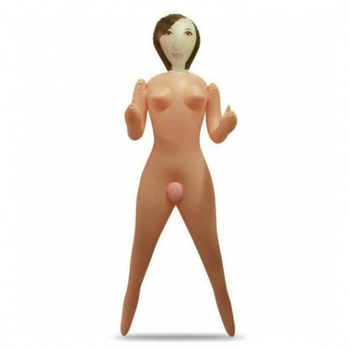 Boneca Inflável com Rosto 3D, Vagina e Ânus em Cyberskin -BN000