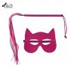 KIT MULHER GATO COM CHICOTE DE FRANJA E MASCARA
