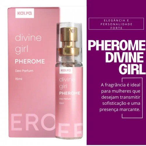 PHEROMONE DIVINE GIRL - PERFUME FEMININO C/ FEROMÔNIO | 15ML - KALYA