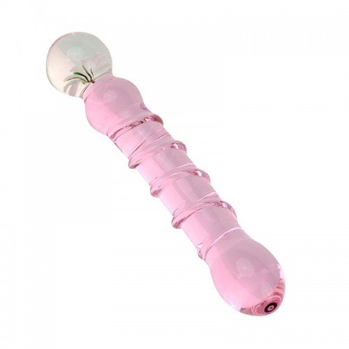 PLUG ANAL DE VIDRO COM LINHA EM ESPIRAL | MODELO: 8802