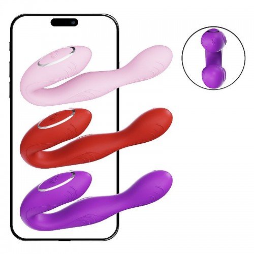 VIBRADOR DE PONTO G E CLITÓRIS VIA APP | MODELO: 8345