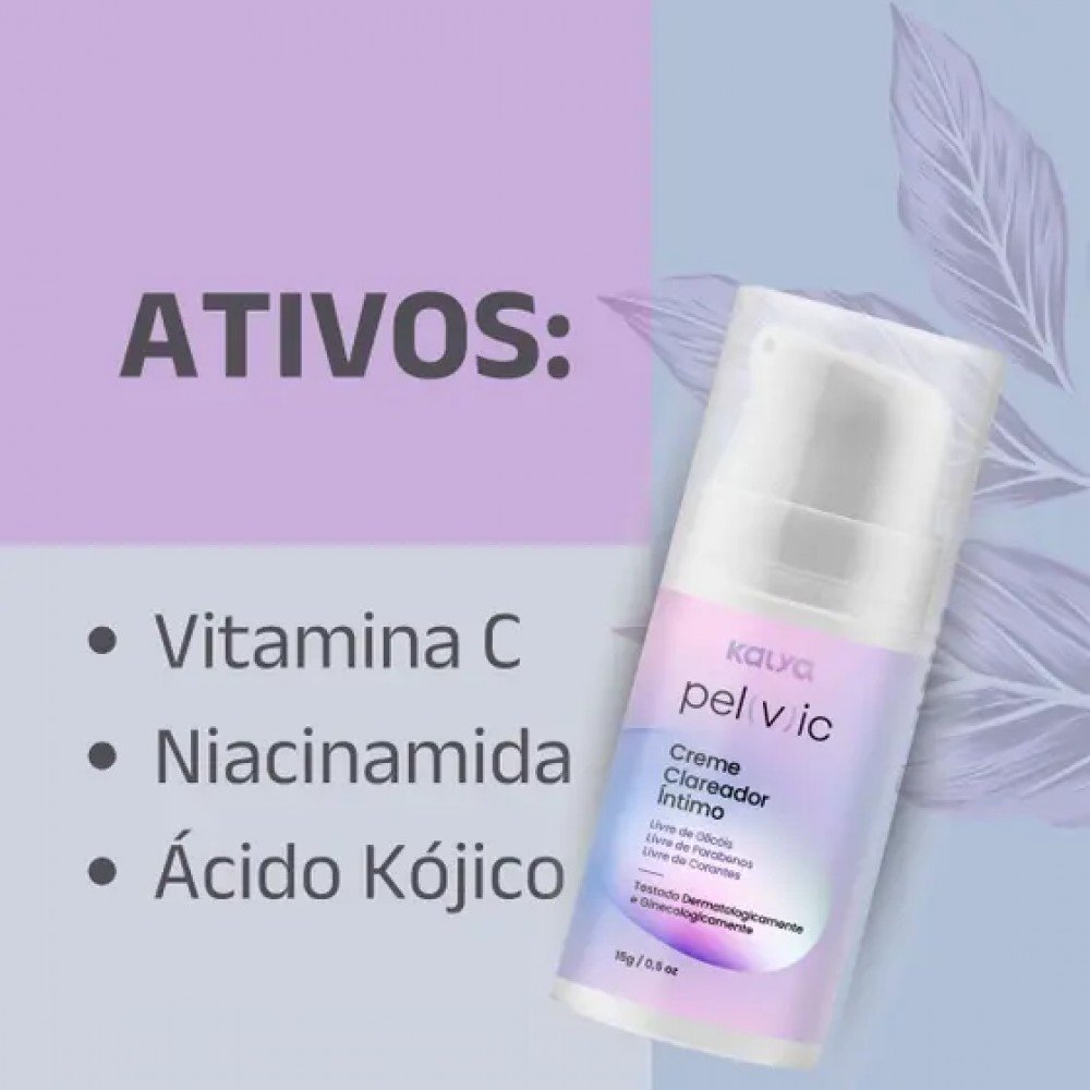 PELVIC CREME CLAREADOR ÍNTIMO | KALYA - 15G Creme Clareador Íntimo PELVIC - Virilha, Coxas, Axila! PELVIC CREME CLAREADOR ÍNTIMO | KALYA - 15G
