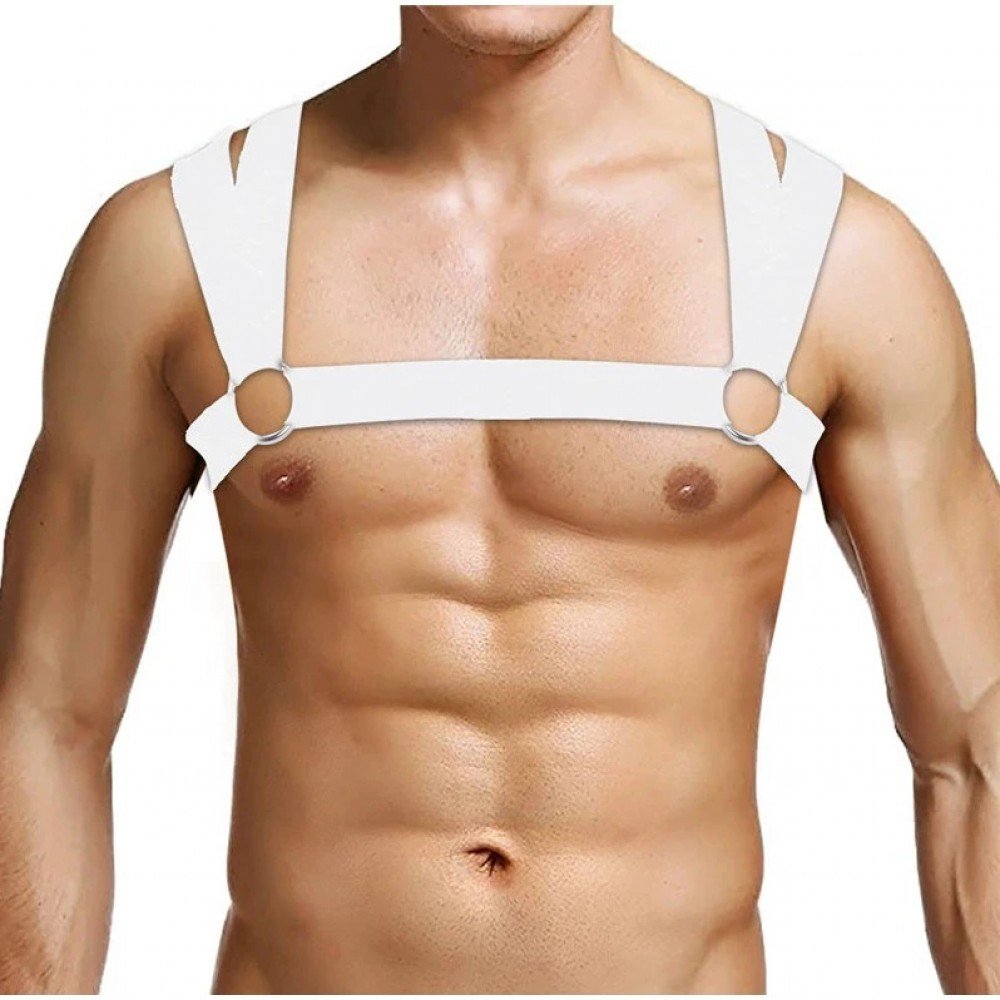 ARNES BONDAGEM OMBRO E PEITO 3 ARGOLAS SL039 Arnes Bondagem Ombro Peito com 3 Argolas Harness Meaning Fetiche Gay Masculino Branco Tamanho ÚnicoArnês Bondagem Ombro Peito possui 3 argolas fabricado com elástico confortável de alta resistência que proporci ARNES BONDAGEM OMBRO E PEITO 3 ARGOLAS SL039