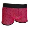 CUECA BOXER EM TULE RESPIRAVEL ROSA COM PRETO