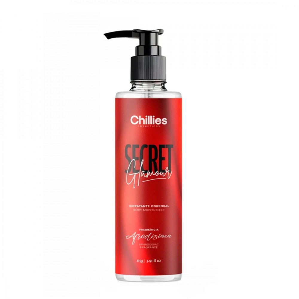 HIDRATANTE CORPORAL SECRET GLAMOUR 115G O Hidratante Corporal Secret Glamour 115g da Chillies é mais um produto dessa fabulosa linha que veio para complementar sua rotina de autocuidado, trazendo notas extremamente sedutoras, intensas e uma fragrância mar HIDRATANTE CORPORAL SECRET GLAMOUR 115G