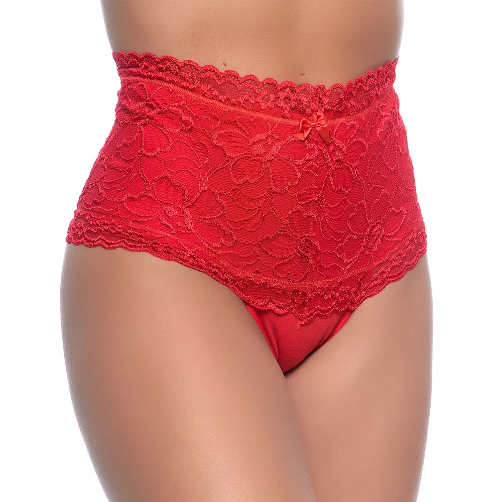 CINTA LILY RENDADA EM ALGODÃO VERMELHA A Cinta Lily é a cereja do bolo para aquelas que desejam surpreender! CINTA LILY RENDADA EM ALGODÃO VERMELHA