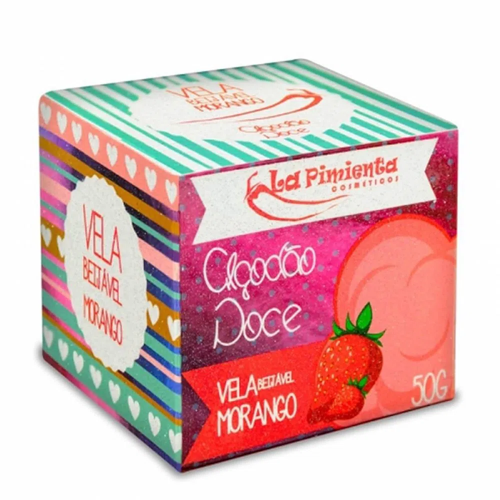 ALGODAO DOCE VELA BEIJAVEL PARA MASSAGEM 50GR Essa Vela Beijável é um convite para a sensualidade. ALGODAO DOCE VELA BEIJAVEL PARA MASSAGEM 50GR