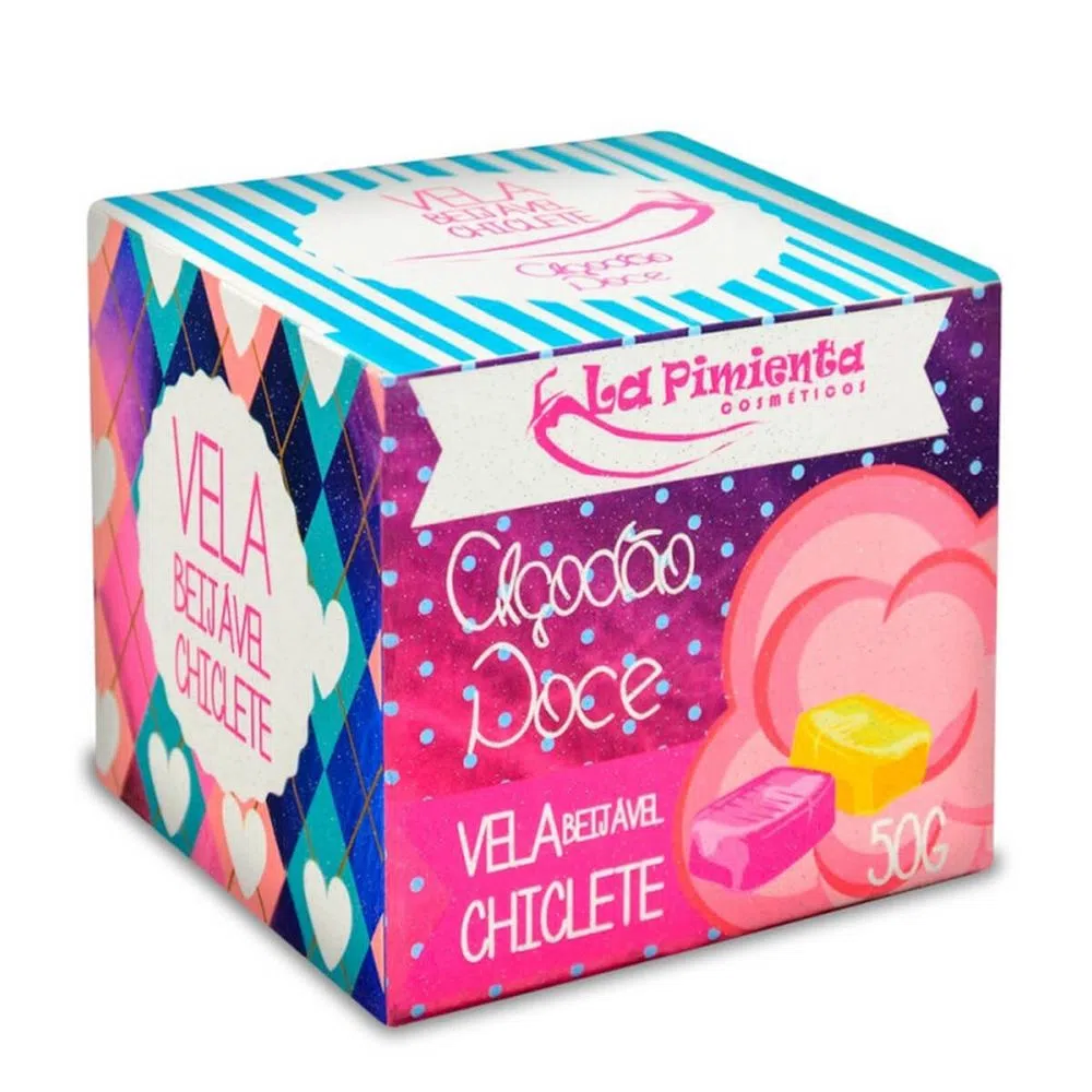 ALGODAO DOCE VELA BEIJAVEL PARA MASSAGEM 50GR Essa Vela Beijável é um convite para a sensualidade. ALGODAO DOCE VELA BEIJAVEL PARA MASSAGEM 50GR