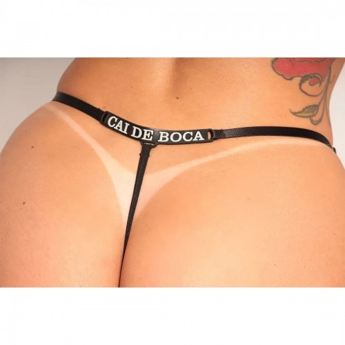 CALCINHA BRILHA NO ESCURO FRASES 4348 PRETA 