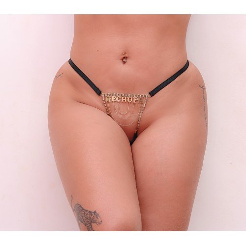 CALCINHA STRASS DIVA PRETA 4285