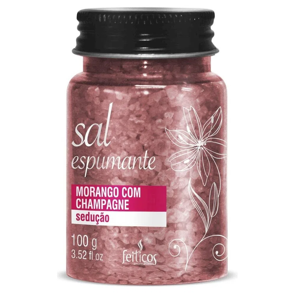 SAL ESPUMANTE 100GRS FEITIÇOS Sais Espumantes, foi elaborada com matérias-primas selecionadas especialmente para proporcionar limpeza, hidratação e bem-estar. SAL ESPUMANTE 100GRS FEITIÇOS