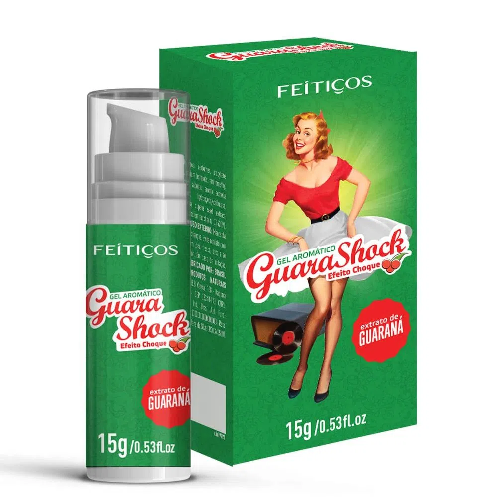 GUARA SHOCK GEL 15GR Guará Shok Gel Aromático 15gr Feitiços AromáticosGuará Shock é o cosmético íntimo perfeito. GUARA SHOCK GEL 15GR