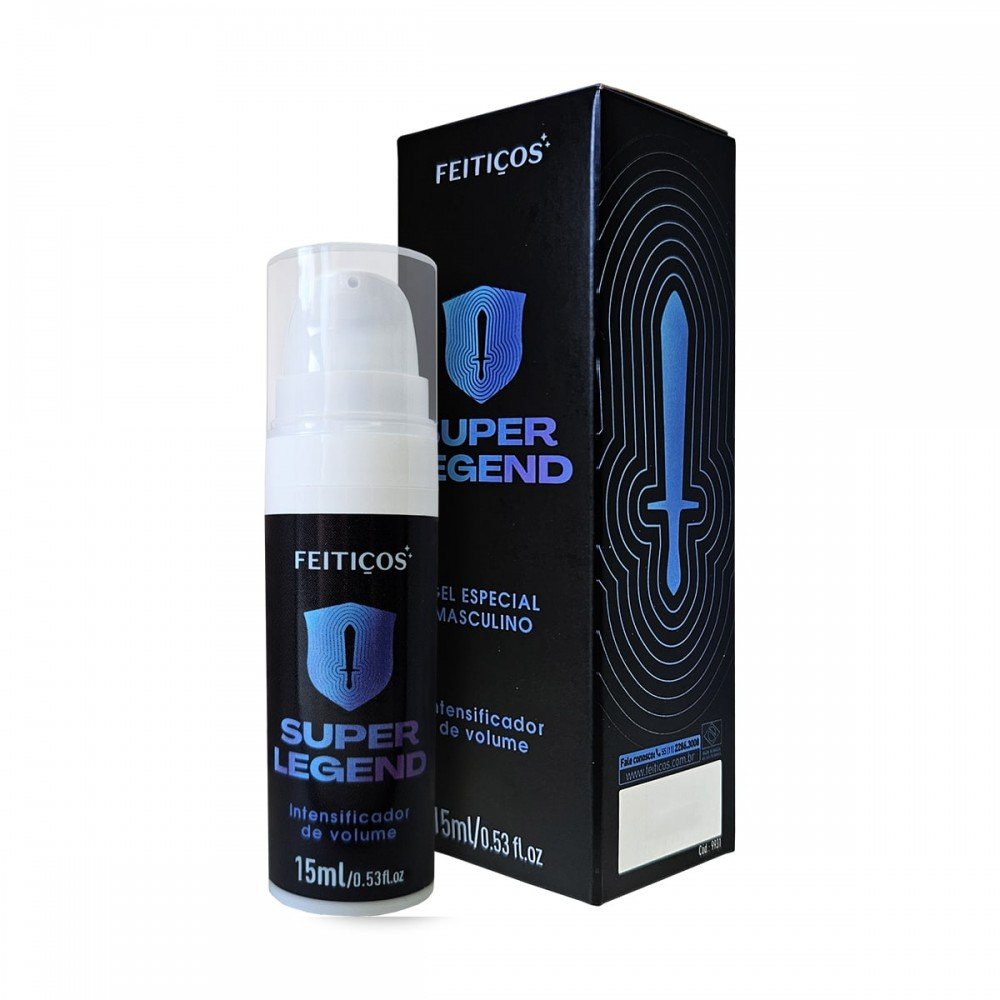 SUPER LEGEND GEL INTENSIFICADOR DE VOLUME 15ML Quando o desejo exige potência, Super Legend entra em cena! SUPER LEGEND GEL INTENSIFICADOR DE VOLUME 15ML