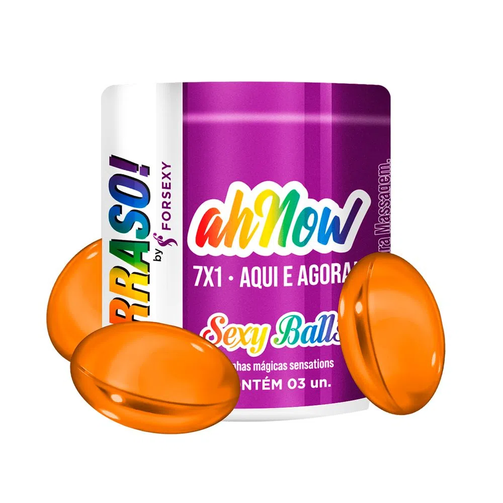 SEXY BALLS AHNOW O Ahnow é uma bolinha com óleo de massagem dessensibilizante ideal para quem gosta de se aventurar nas deliciosa do sexo anal, mas não quer sentir desconforto. SEXY BALLS AHNOW