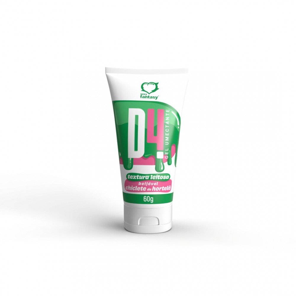 D4 GEL UMECTANTE BEIJAVEL 60GRS O D4 Gel Umectante Beijável Com Textura Leitosa é um gel deslizante com cor e textura que imita uma ejaculação real e ainda possui um sabor delicioso. D4 GEL UMECTANTE BEIJAVEL 60GRS