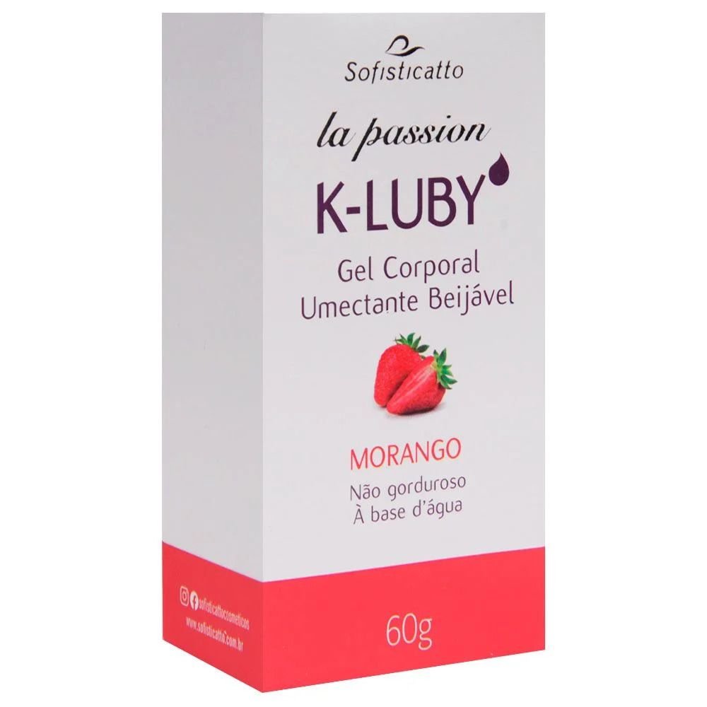 K LUBY GEL LUBRIFICANTE BEIJAVEL 60G SOFISTICATTO K-luby Gel Umectante Beijável Lubrificante 60g Sofisticatto é um lubrificante simples de usar, é beijável, não é gorduroso, à base de água e existem dois sabores para escolher. K LUBY GEL LUBRIFICANTE BEIJAVEL 60G SOFISTICATTO